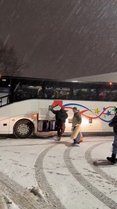 Vanguard arrived safely this evening back at Dowling. God Bless our drivers for getting our loved ones home safe & sound in this weather ! | Dowling Catholic Band