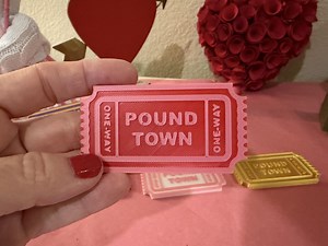 Ticket to Pound Town - 3D Printed - Perfect Valentine's Day and Couple's Gift! - Etsy