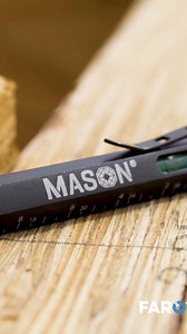 The Mason® 6-in-1 Builder’s Tool is a single military-grade aluminum body packed with six essential tools: ✅ Graphite Marker ✅ Tungsten-Carbide Scriber ✅ Built-in Sharpener ✅ Architect Scale (1/4" 1/8") ✅ Metric Ruler ✅ Bubble Level No gimmicks. No shortcuts. Just the last marking tool you’ll ever need. | FARO Tools