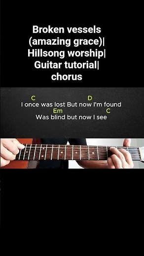 Broken vessel (amazing grace) Hillsong worship|Guitar tutorial #brokenvessel #ghguitartutorial