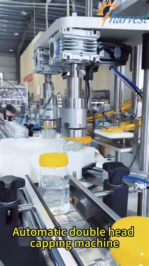 Automatic linear screw bottle servo capping machine with cap elevator and sorter