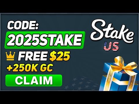 Stake US Promo Code 2025STAKE —Claim $25 Stake Cash + 250K Gold Coins!