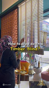 Step by step on how to drop down a Timber Blind. | EB Curtain
