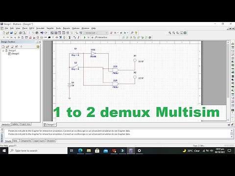 1 to 2 demux simulation in multisim | 1 to 2 demultiplexer simulation in multisim