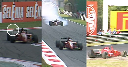 F1 Posts Old Footage of Camera Flying off Car and Destroying the Car Behind