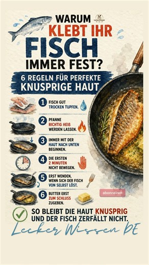🐟 Warum Klebt Fisch Immer Fest? 6 Profi-Tricks für Perfekt Knusprige Haut!