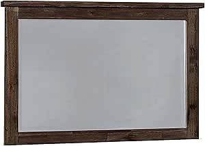 Amazon.com: Benjara Rectangular Mirror with Wooden Encasing and Grains, Brown : Home & Kitchen