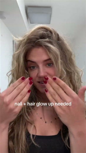 loveeee the polka dots🤩💅💖 #glowup #nails #hairtransformation #hairtok #nailtransformation💅