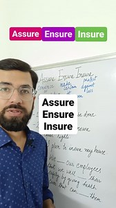 Difference between assure, ensure and insure English language tips . . #englishclass #learnenglish #onlineenglishteacher #englishgrammartips #modalverbs #grammartips #grammarmistakes #vocabulary #EnglishVocabulary #englishtohindi #englishtips | English by Siddharth