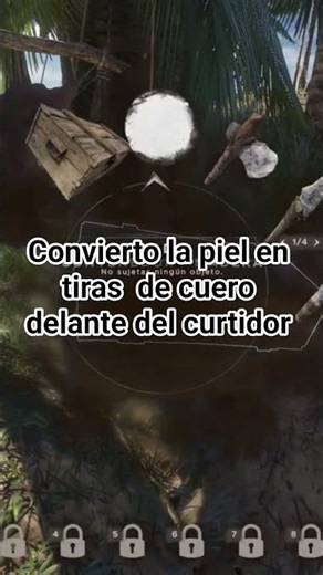 Stranded Deep. Convierto la piel en tiras de cuero delante del curtidor