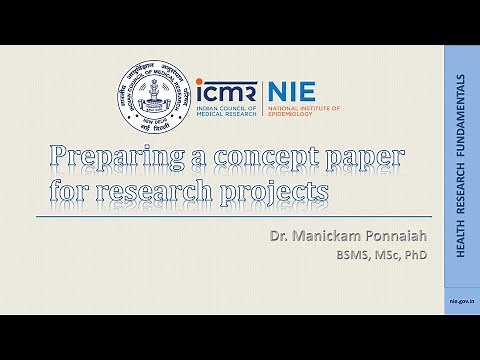 Preparing a concept paper for research projects