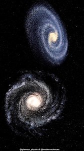 Milly Way and Andromeda Galaxy Collision 🤯😳 in 5 Billion years! #space #galaxies #astronomy #galaxy #viralreels #reelsvideo #spacefacts #sciencefiction #sciencefacts | Modern Sciencex