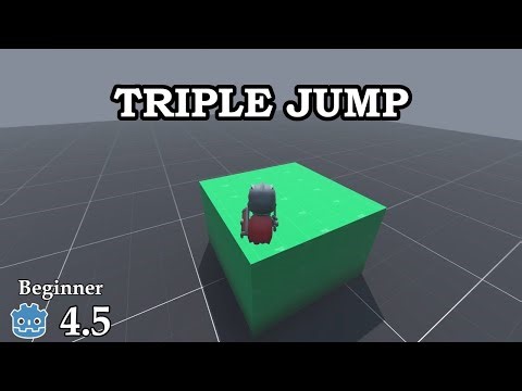 How to create a triple jump - Learn Godot 4 3D - no talking
