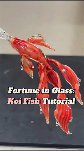 Fortune in Glass: Koi Fish Tutorial🐟— Come to Our Workshop in London to DIY Glass Art📍 #Lampwork #GlassArt #craft #crafts #DIYArt