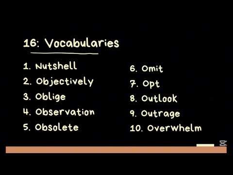 Lesson 16: English Vocabularies (Ereyo)