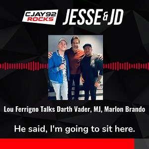 12 reactions | Lou Ferrigno was in studio this morning and told a great story about watching Star Wars with THE Darth Vader and Training Michael Jackson and Marlon Brando in the gym. Have a listen! - Jesse and JD | CJAY 92 | Facebook