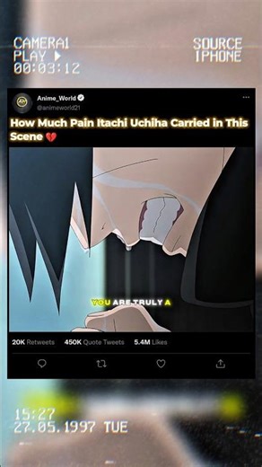 This Scene Shows the True Pain of Itachi Uchiha 😢