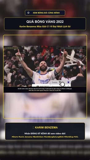 Benz Short 1 Ballon Dor2022 🔥 #SatThuKarimBenzemaQuaBongVang2022 #Shorts #BongDa #Trending #XuHuong