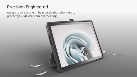 Kensington Blackbelt Rugged Case for Surface Pro 11/10/9, 13" Military-Grade Protection - Black (K96541WW)