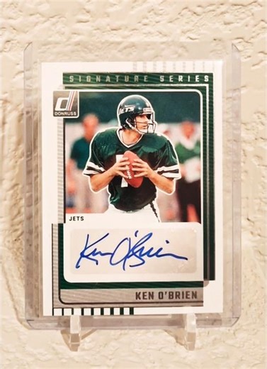 Ken O'Brien autograph card. 2025 Donruss Signature Series. ‪@panini‬