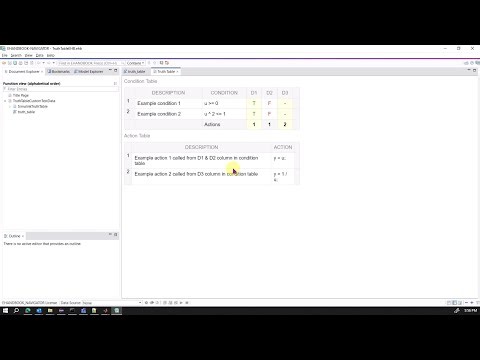 EHANDBOOK V12.1 - Support for Matlab/Simulink Truth Table