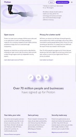 انشاء بريد إلكتروني ProtonMail