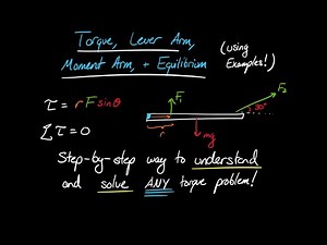 Torque, Lever Arm, Moment Arm, Equilibrium Explained (Step-by-Step with Examples!)