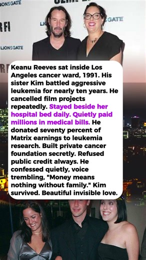 Keanu Reeves Donated 70% of Matrix Earnings to Sister's Cancer Battle Quietly