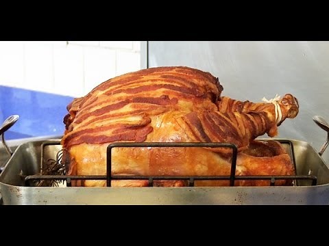 Bacon Wrapped Turkey Recipe | Potluck Video