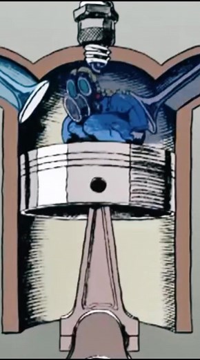 Petrol engine basics. . #engine #combustion #motor #bil vid directed by Claud Cloutier