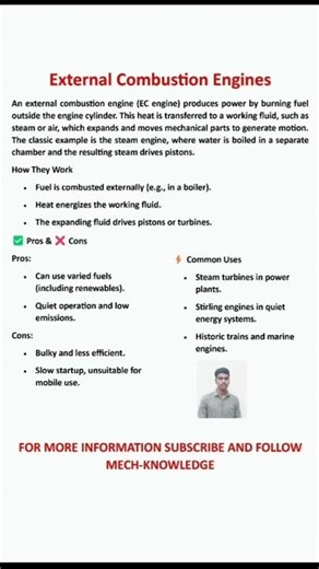 External Combustion Engines | #automobile #engineering #engines