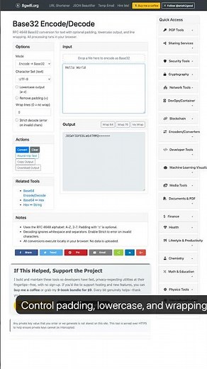 Base32 Encode/Decode Online – RFC 4648 — in 30 seconds #Encoding #Decoding #DataFormats
