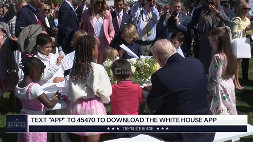 Trump to children:Biden would use the autopen; he had an autopen following him.He was incapable of signing.