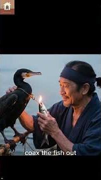🐟 Ancient Japanese Fishermen and Their Trained Birds #fishing #water #shorts