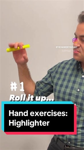 Hand exercises with a highlighter! #handtherapy #occupationaltherapy #physicaltherapy #terapiademano #terapiademão #physiotherapy #fisioterapia #handexercise #handstrength #handstrengthening #dexterity #highlighter #handrehab #handrehabilitation #arthritis #osteoarthritis #handstretch #carpaltunnesyndrome #carpaltunnel #handstretch #coordination