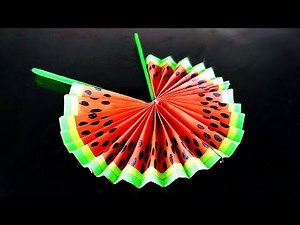 How to make a Paper Hand Fan - Colorful Folding hand fan