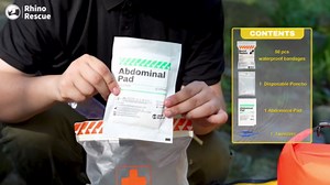 RHINO RESCUE Waterproof Boat First Aid Kit, Lightweight Boat Accessories Dry Bag, Emergency Marine Survival Supplies for Outdoor Kayak, Fishing, Floating, Swimming, Beach & Camping (Yellow)