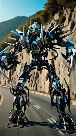 🚗💥Lamborghini Aventador SVJ Turns Into a Robot! #shorts #ai #ferrari #transformers #robot