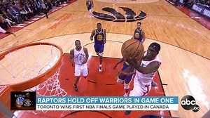 Raptors win NBA Finals game 1