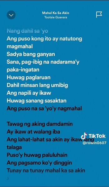 RoWin Lyrics (@rowin0607)’s videos with Mahal Ka Sa Akin - Tootsie Guevara