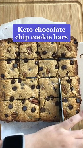 Keto Chocolate Chip Cookie Bars Recipe