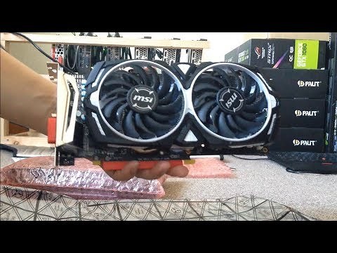 50W@26MHs MSI Armor RX470 4Gb Miner Unboxing in Sept. 2017