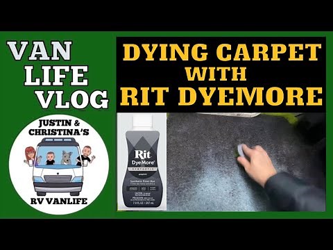 Dying RV carpet with Rit Dye | Installing Smart Tiles Backsplash (Van Life Vlog S2E12)