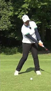 A closed stance reduces mistakes! #IriyaHibiki #Distance #GolfLesson