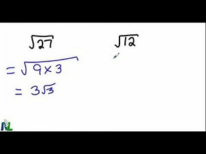 Adding and Subtracting Expressions with Unlike Radicals Square Roots