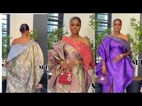 How to Sew One Sided Off Shoulder BuBu Kaftan with Cape and Front Slit