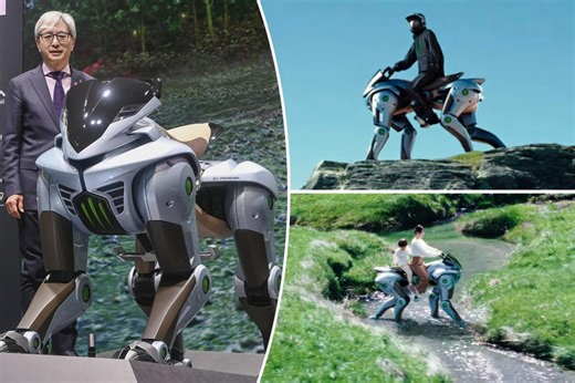 Hi-ho, Cyber! Bizarre robotic horse dreamed up by motorcycle maker hits the ground running