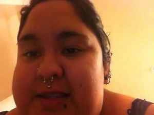 Fat Girl Steps On A Scale