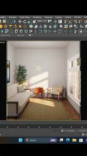 3Ds Max animation | Interior design | #InteriorDesign #3dsMax #3DAnimation #DesignStudentWork