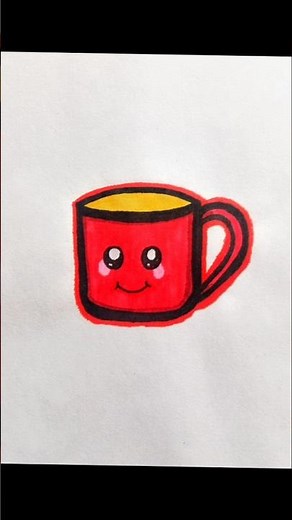 "How to Draw a Cute Cup | Easy Drawing for Beginners | Simple Drawing Ideas"